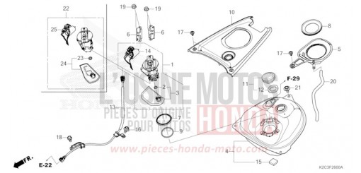 RESERVOIR A CARBURANT/POMPE A CARBURANT NSC110M de 2021